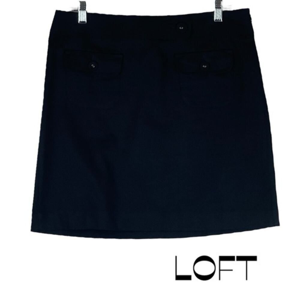 LOFT Textured Black Skirt NWOT Size 10 Academia Preppy